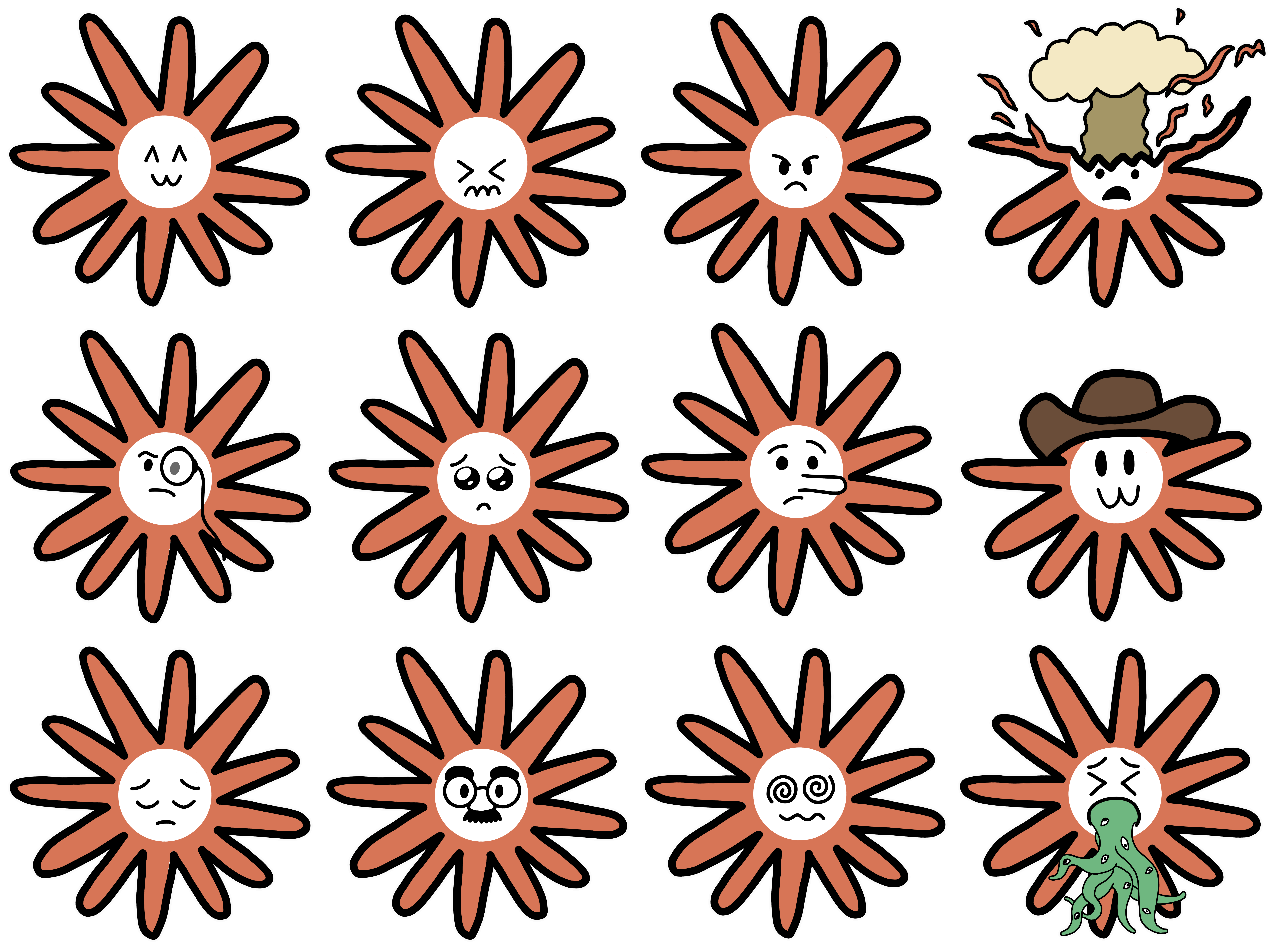 Sheet with white outline